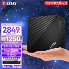 微星（MSI） Cubi-5 迷你游戏设计台式电脑10代i5主机商用办公家用学习微型计算机 Cubi-5 Intel-i5-10210U 定制五：8G内存 256G固态+1T机械